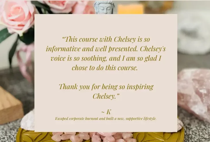 Student review of a Chelsey Sturgeon holistic therapy course